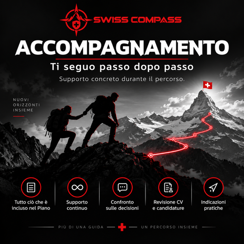 Accompagnamento — Swiss Compass: otto settimane con un riferimento durante il trasferimento in Svizzera